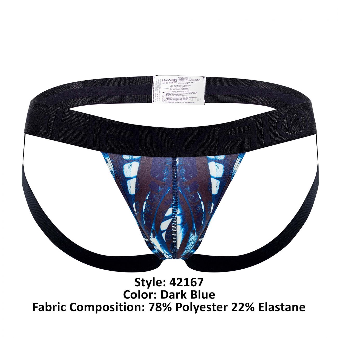 HAWAI 42167 Bedruckter Mikrofaser-Suspensorium Farbe Dunkelblau