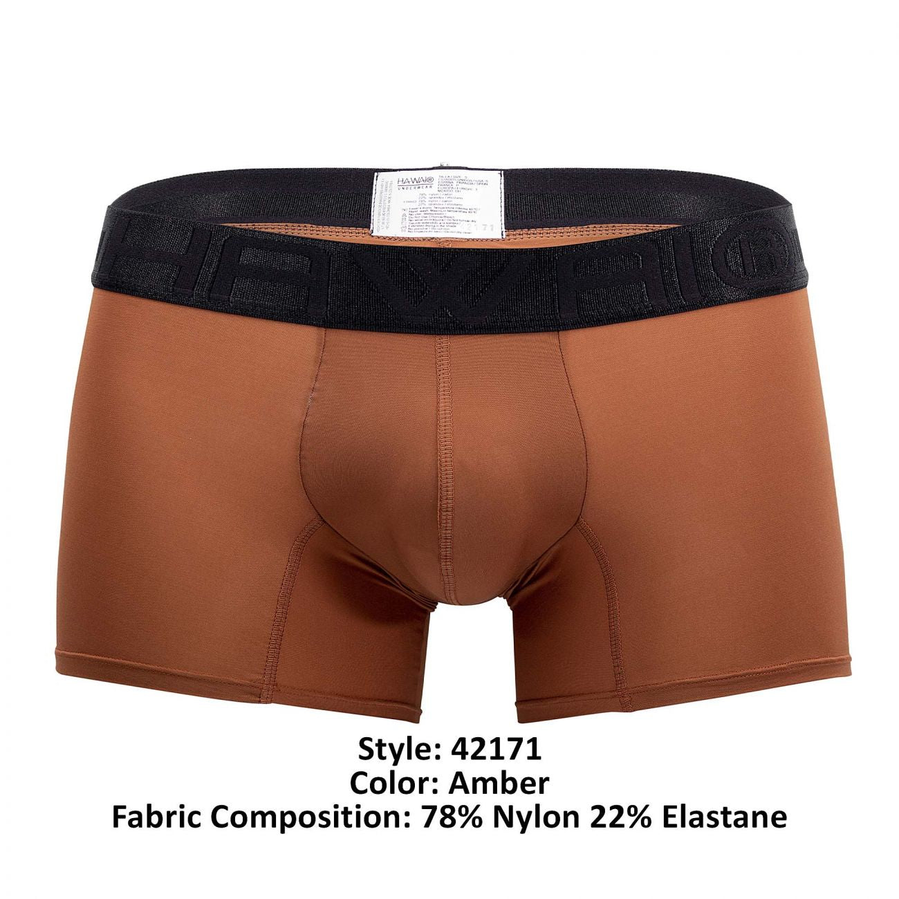 HAWAI 42171 Badehose aus fester Mikrofaser, Farbe Bernstein