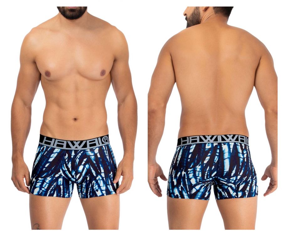 HAWAI 42172 Bedruckte Mikrofaser-Badehose Farbe Dunkelblau