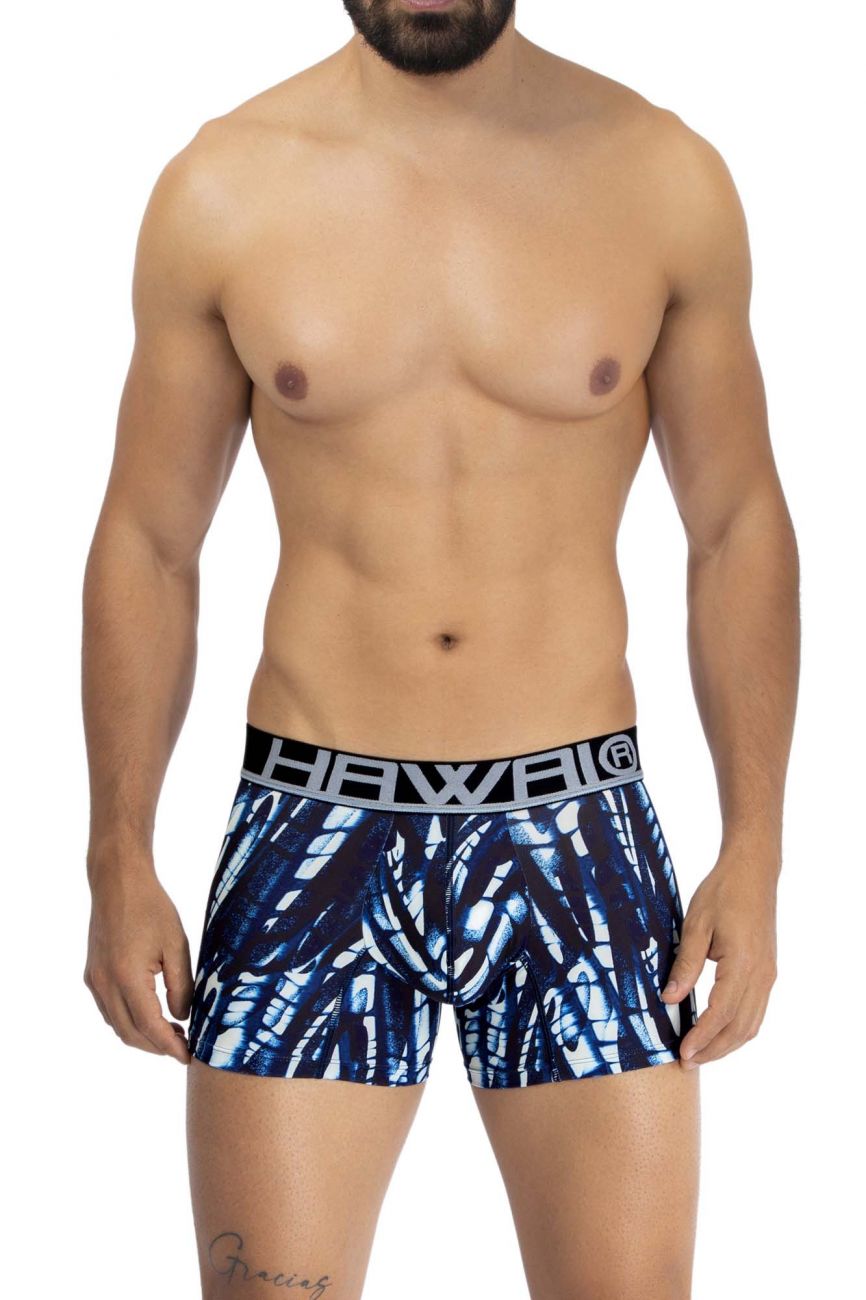HAWAI 42172 Bedruckte Mikrofaser-Badehose Farbe Dunkelblau