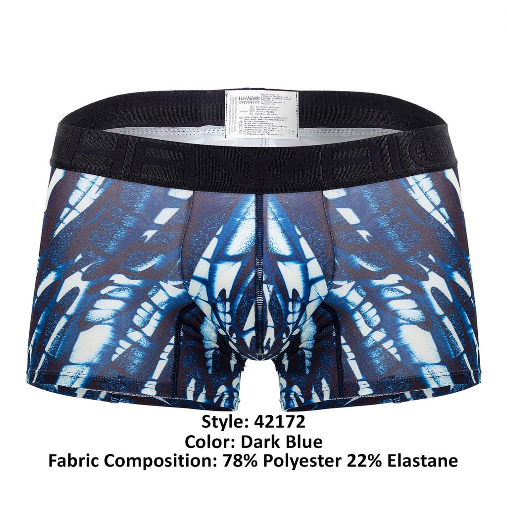 HAWAI 42172 Bedruckte Mikrofaser-Badehose Farbe Dunkelblau