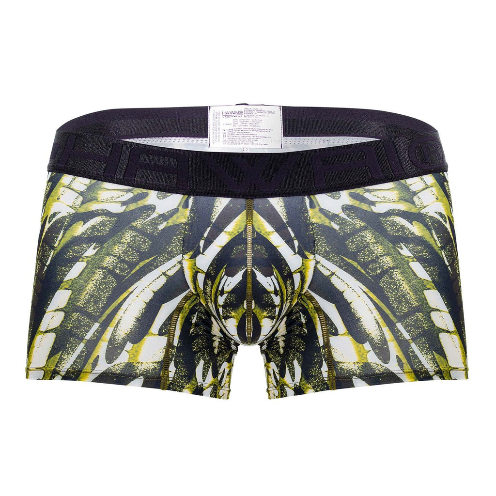 HAWAI 42172 Bedruckte Mikrofaser-Badehose, Farbe Militärgrün