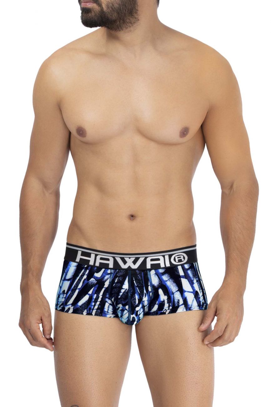 HAWAI 42182 Bedruckter Mikrofaser-Slip Farbe Dunkelblau