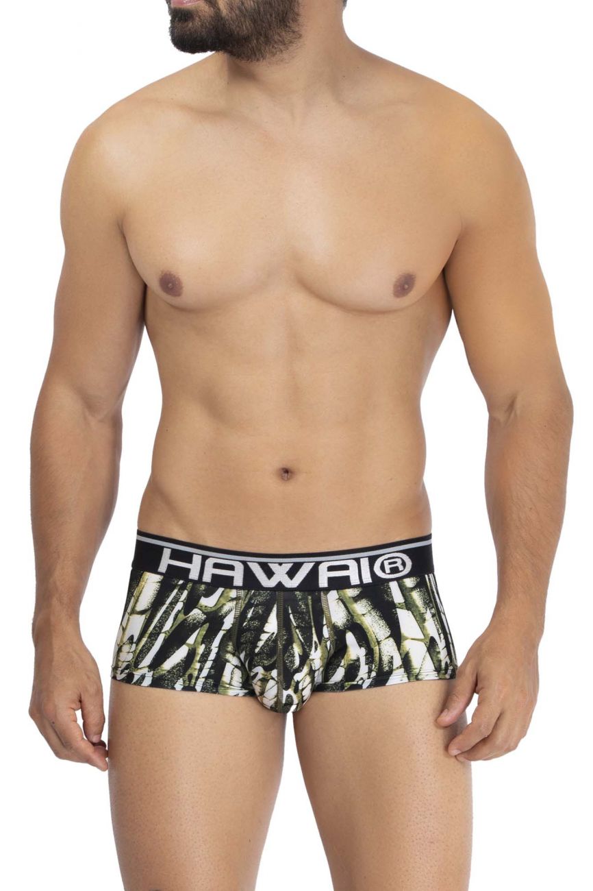 HAWAI 42182 Bedruckter Mikrofaser-Slip, Farbe Militärgrün