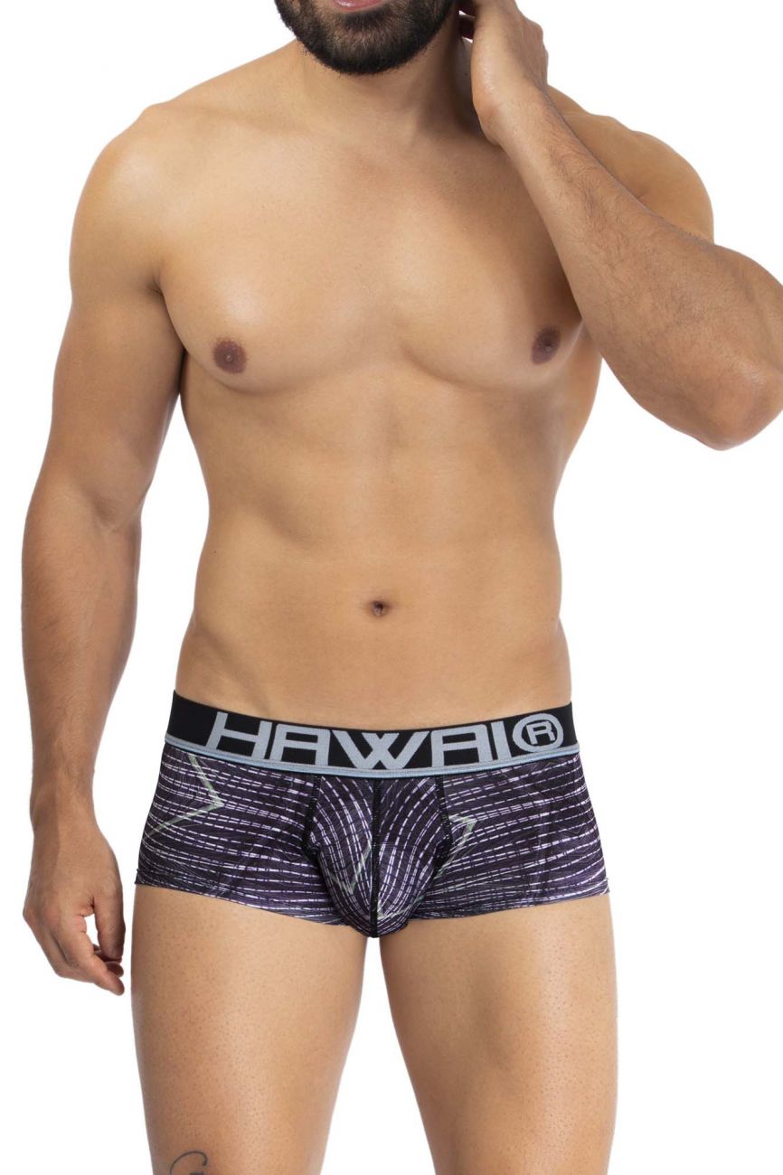 HAWAI 42183 Bedruckter Mikrofaser-Slip, Farbe Taupe
