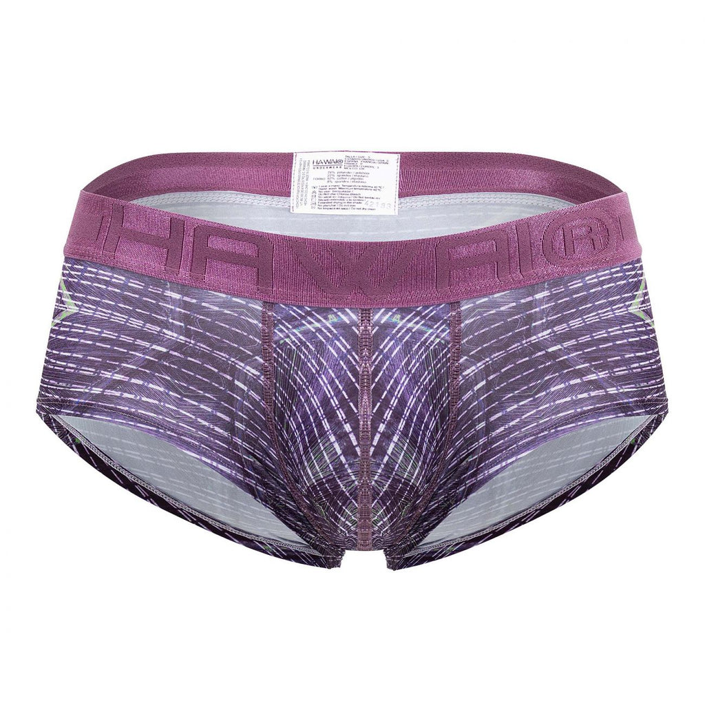 HAWAI 42183 Bedruckter Mikrofaser-Slip, Farbe Taupe