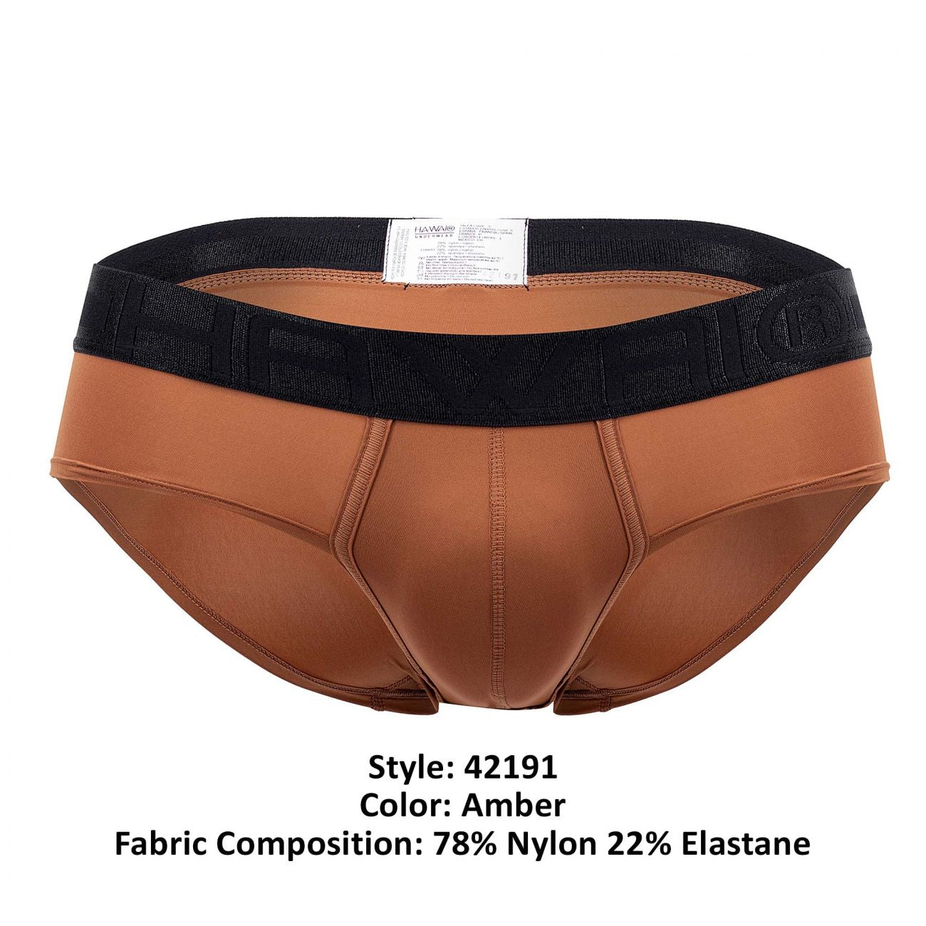 HAWAI 42191 Hüftslip aus fester Mikrofaser, Farbe Bernstein