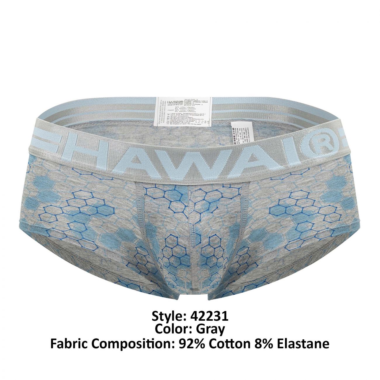 HAWAI 42231 Baumwoll-Badehose Farbe Grau