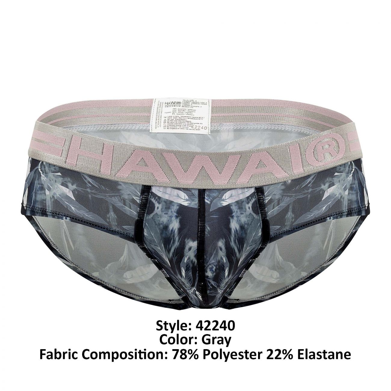 HAWAI 42240 Mikrofaser Slip Farbe Grau