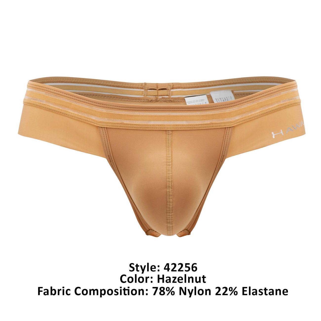 HAWAI 42256 Mikrofaser-Strings Farbe Haselnuss