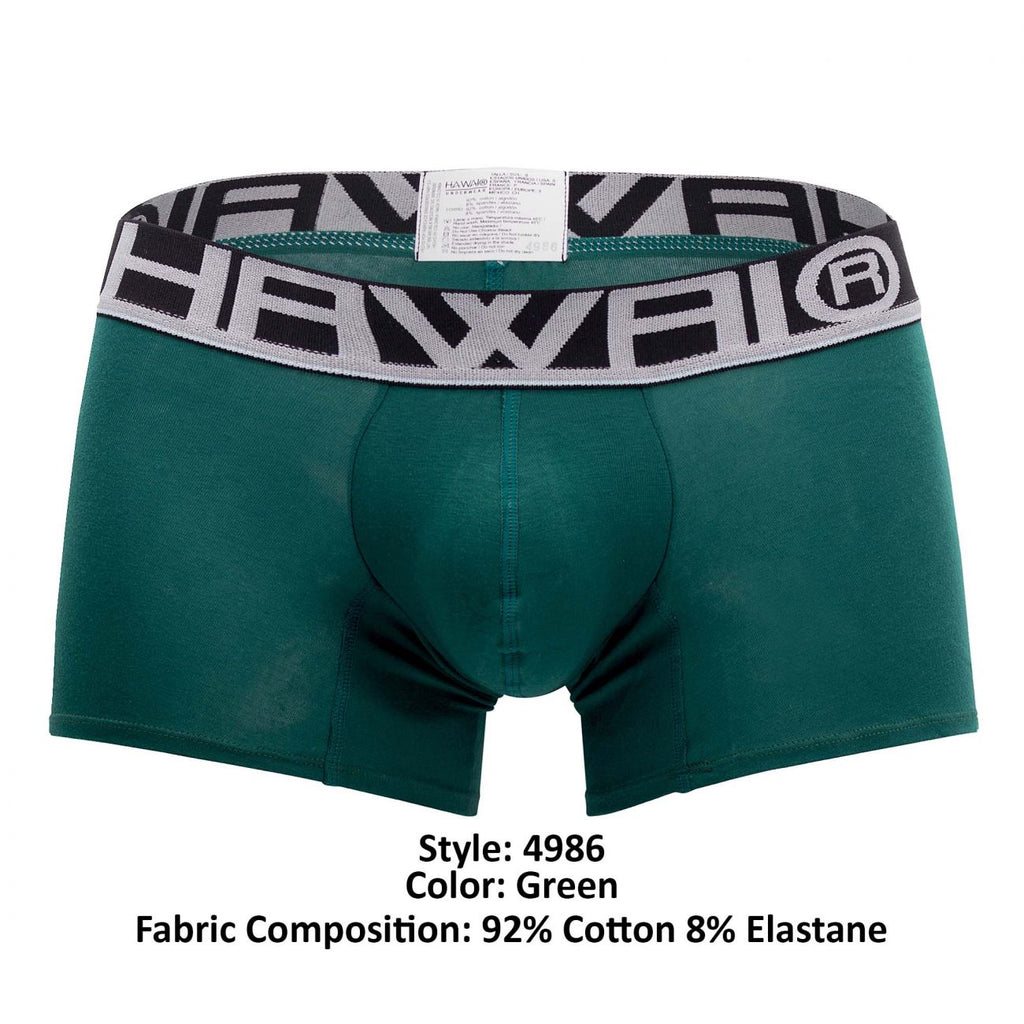 HAWAI 4986 Solid Athletic Trunks Farbe Grün