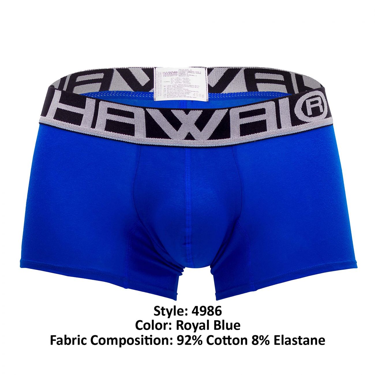 HAWAI 4986 Solid Athletic Trunks Farbe Königsblau