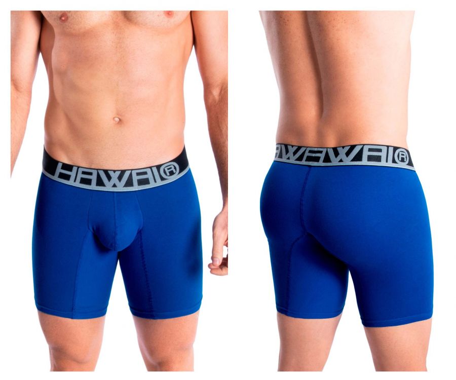 Calzoncillos tipo bóxer deportivos HAWAI 41903 de color liso, color azul real