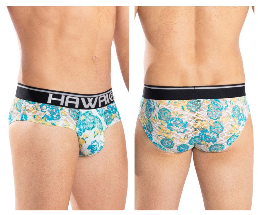 HAWAI 42050 Calzoncillos de cadera con flores color turquesa