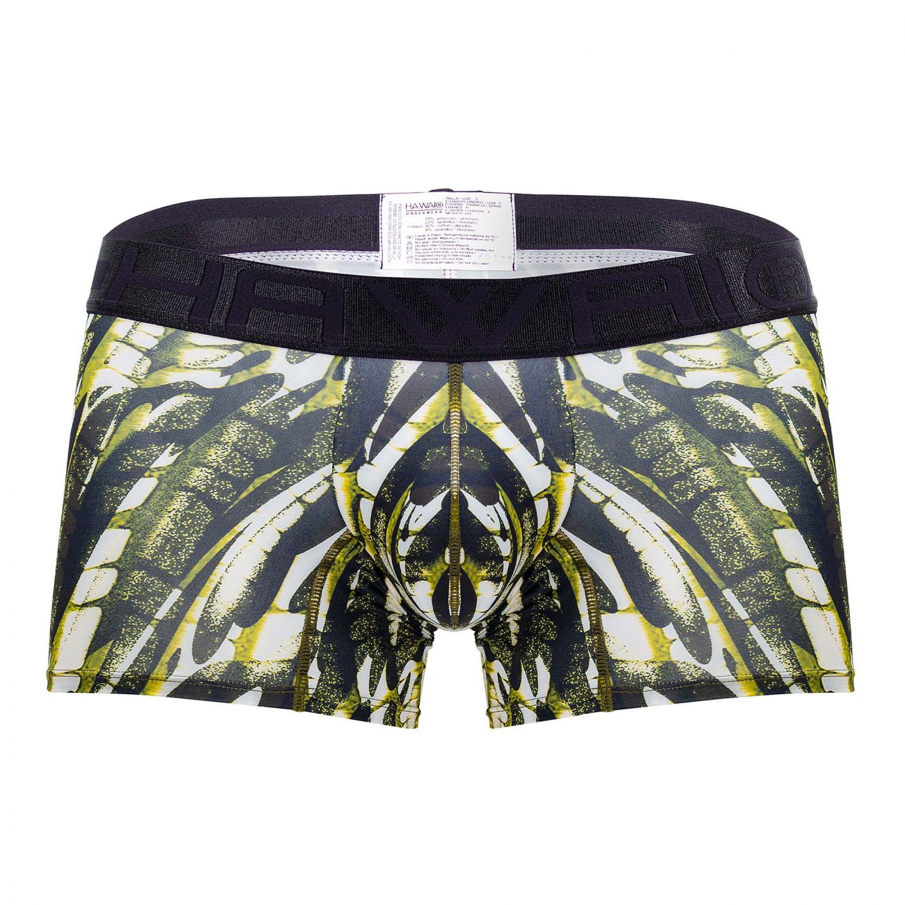 HAWAI 42172 Bedruckte Mikrofaser-Badehose, Farbe Militärgrün