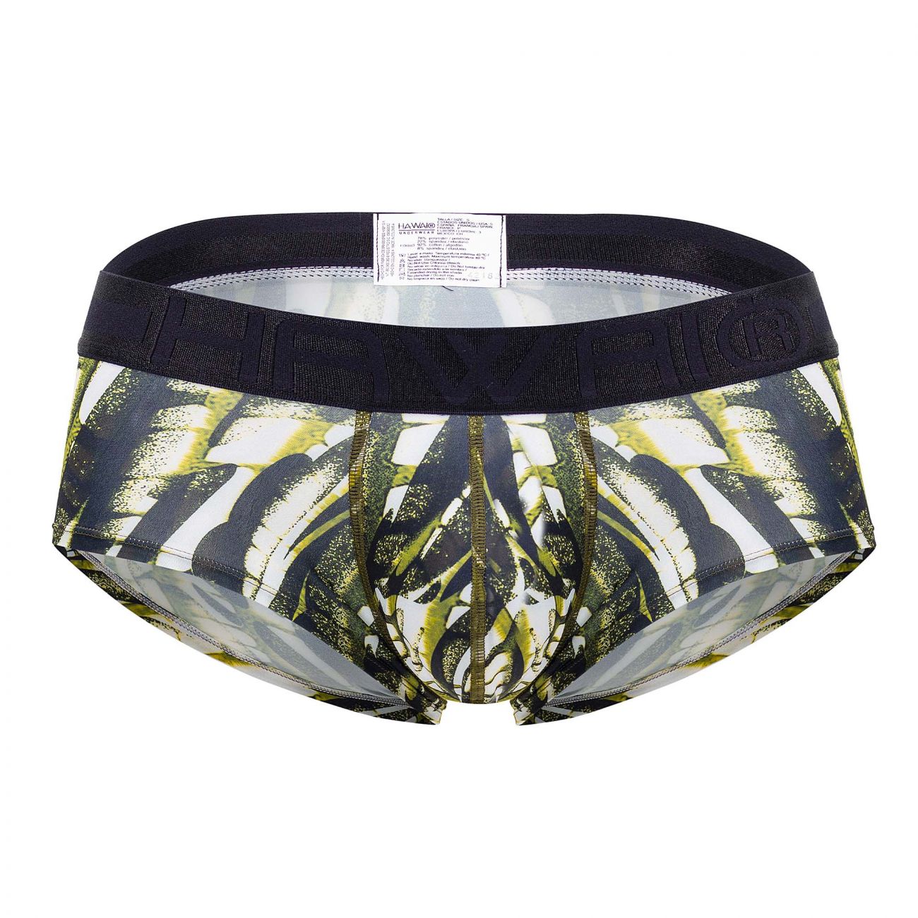 HAWAI 42182 Bedruckter Mikrofaser-Slip, Farbe Militärgrün