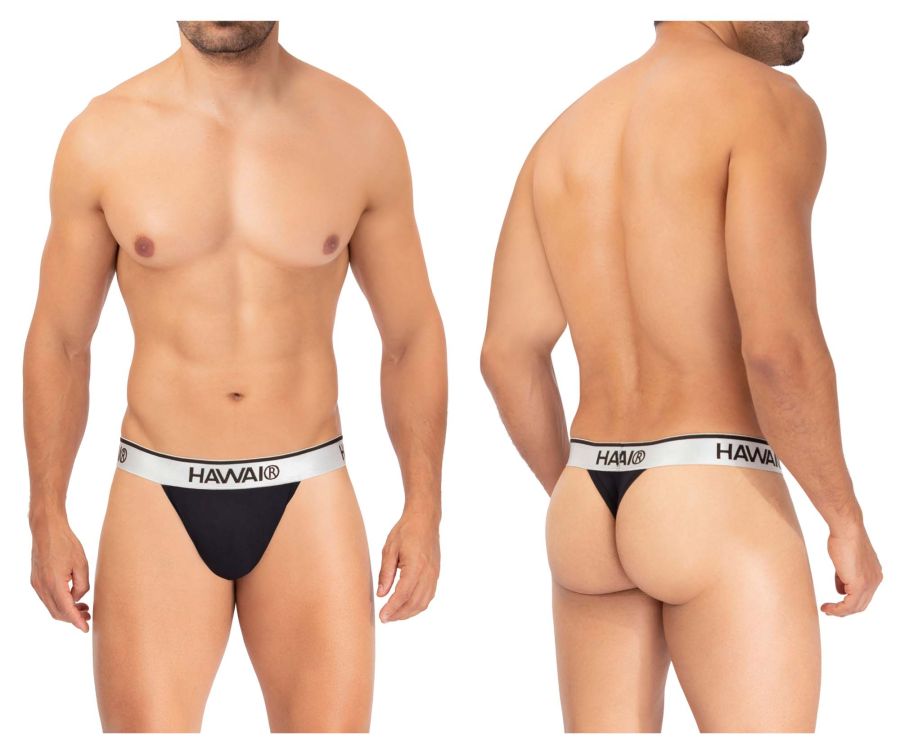 HAWAI 42338 Mikrofaser-Strings Farbe Schwarz