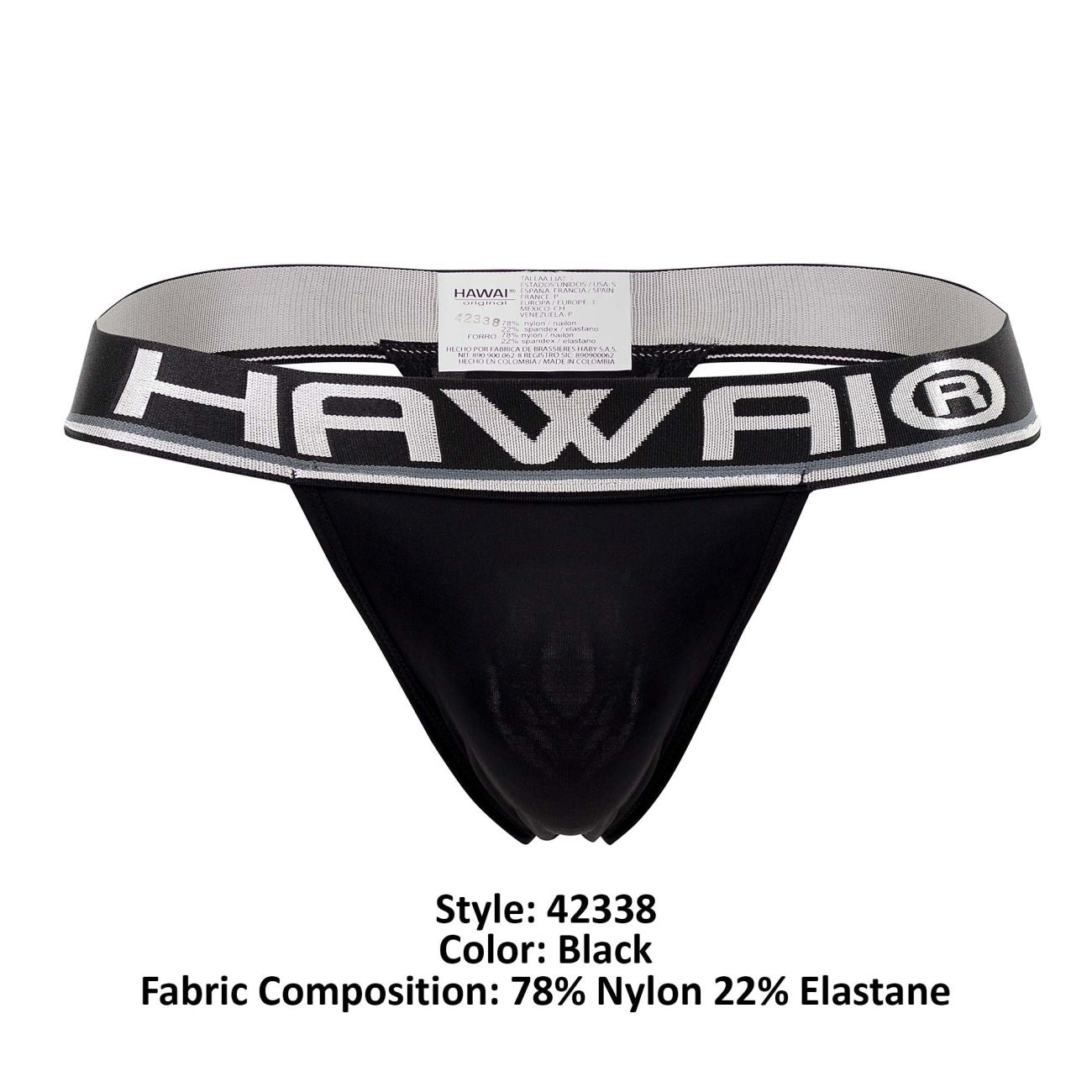HAWAI 42338 Mikrofaser-Strings Farbe Schwarz