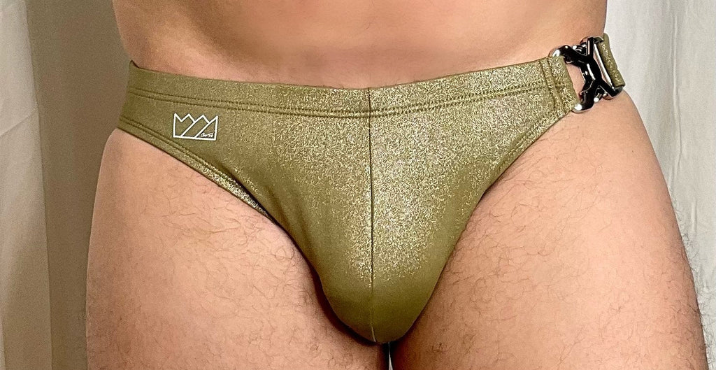 HEAVY METAL GLITTER SWIM BRIEF - DealByEthan.gay loves Chris Turk