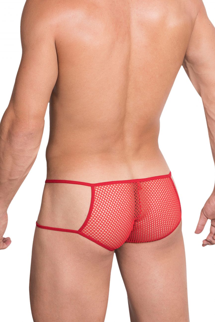 Braguitas Hidden 965 con abertura lateral en color rojo