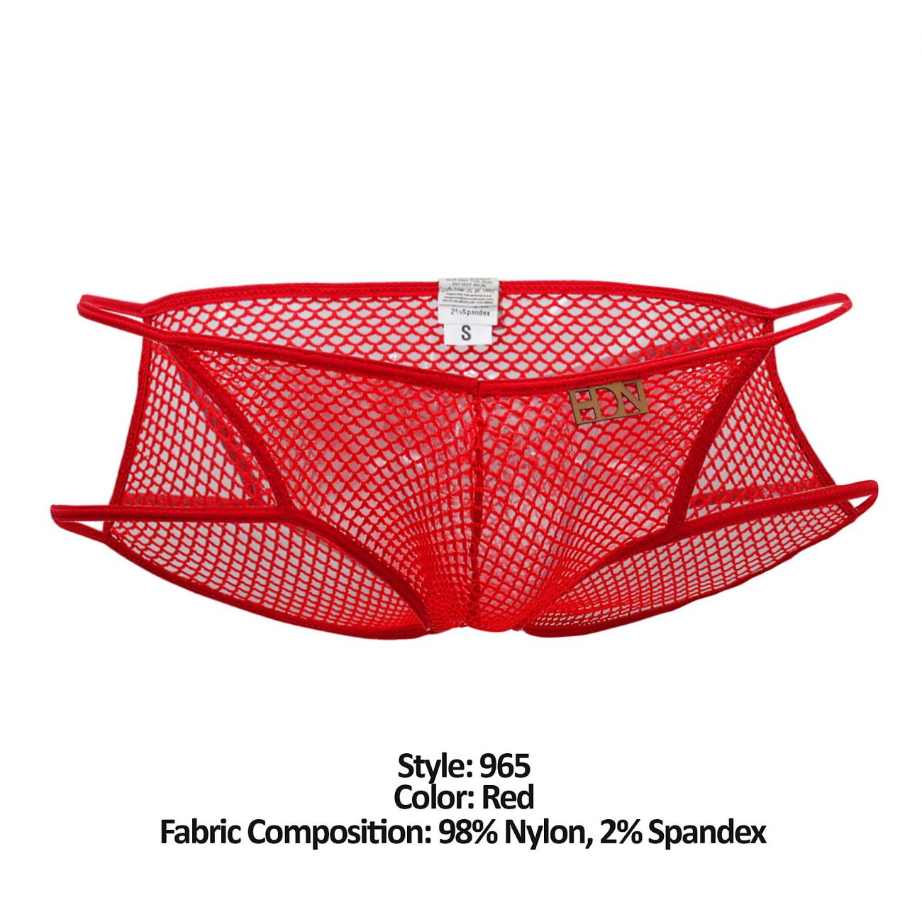 Braguitas Hidden 965 con abertura lateral en color rojo
