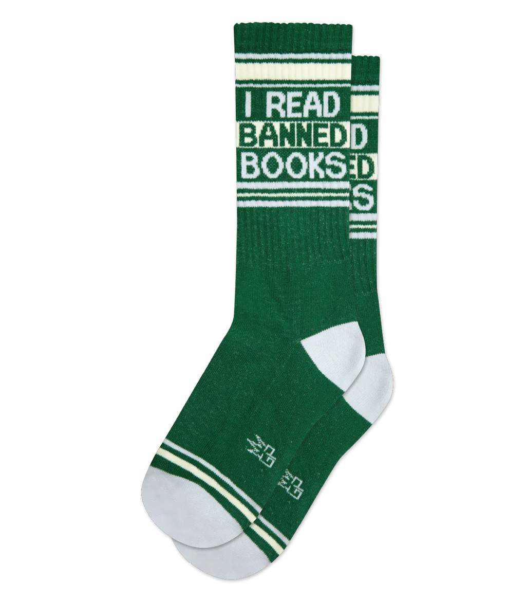 I READ BANNED BOOKS CREW SOCKS - DealByEthan.gay loves Gumball Poodle