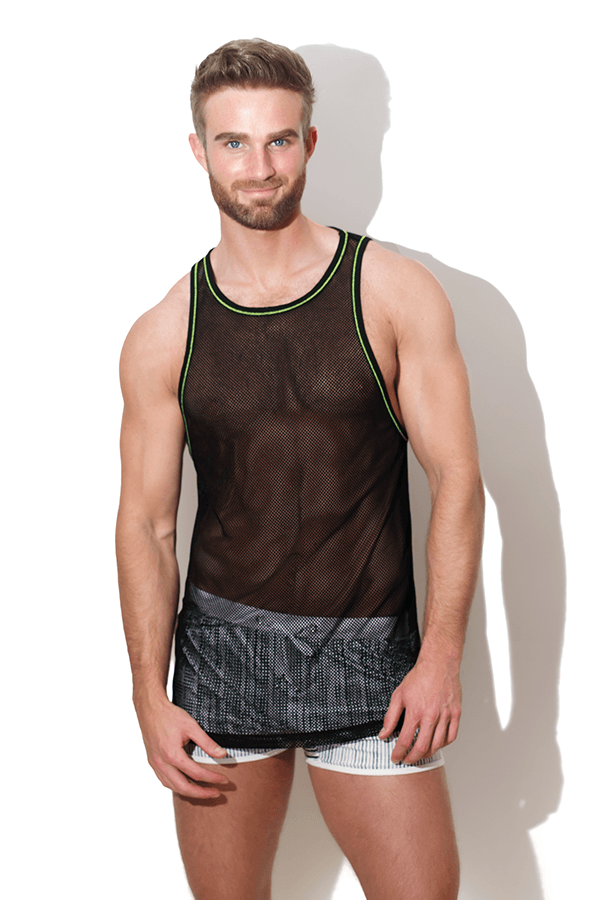 Noticed Mesh Tank Top - Black - DealByEthan.gay