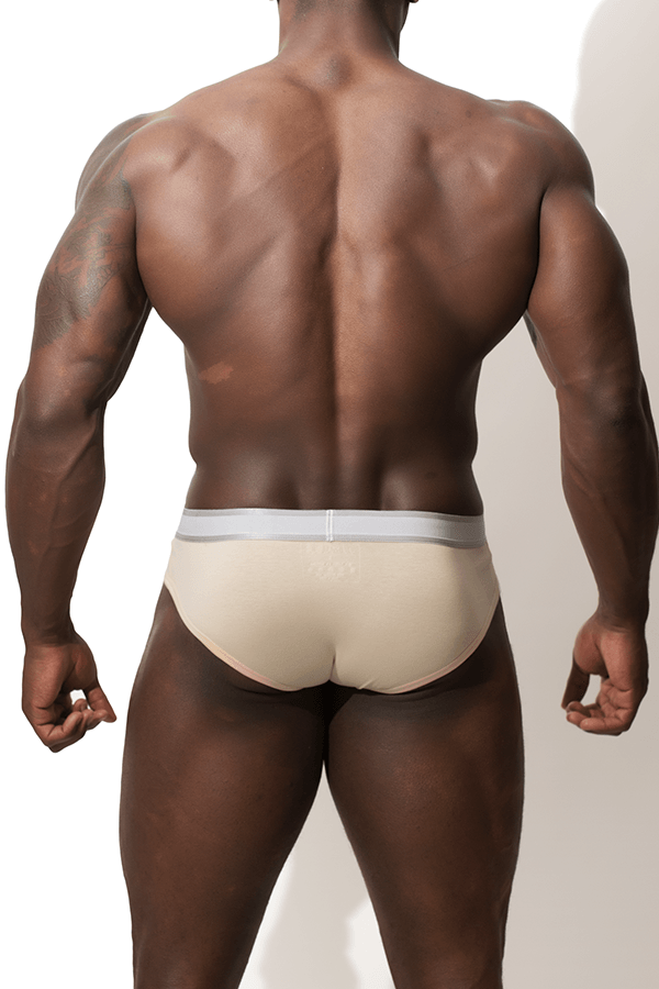 Heartbreaker Briefs W Bulge Pouch - Beige - DealByEthan.gay