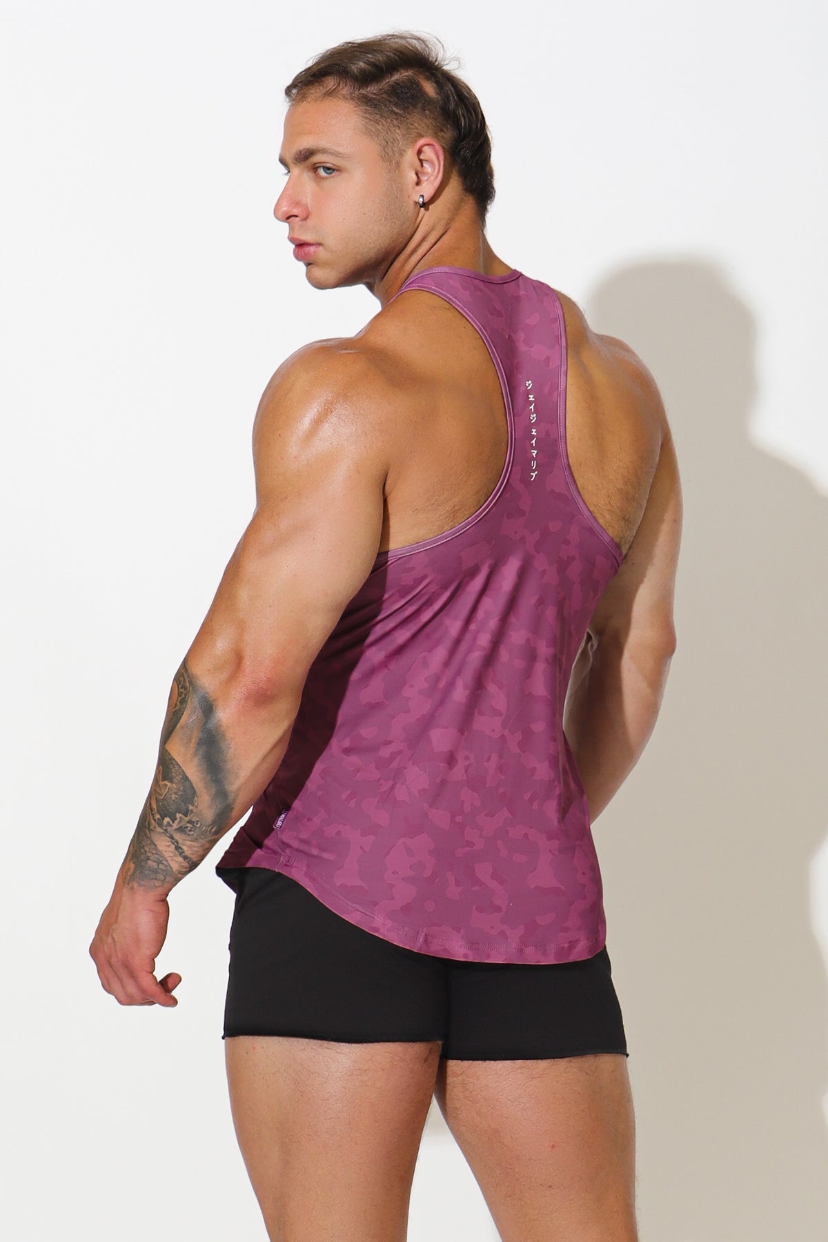 Feel Me Scoop Bottom Tank - Purple Camo - DealByEthan.gay