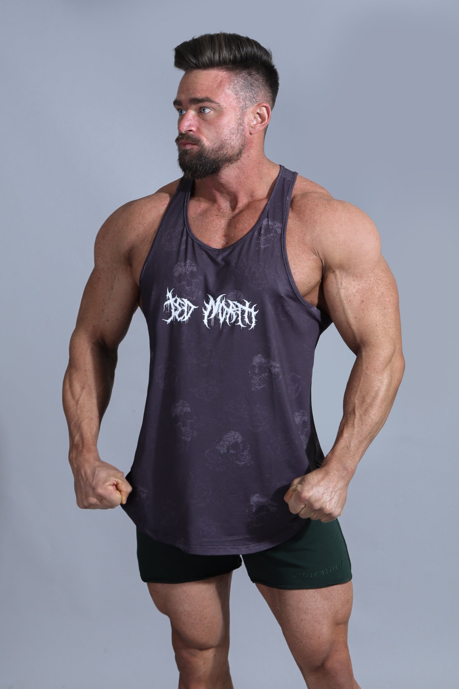 Graphic Muscle Stringer - Skulls & Roses