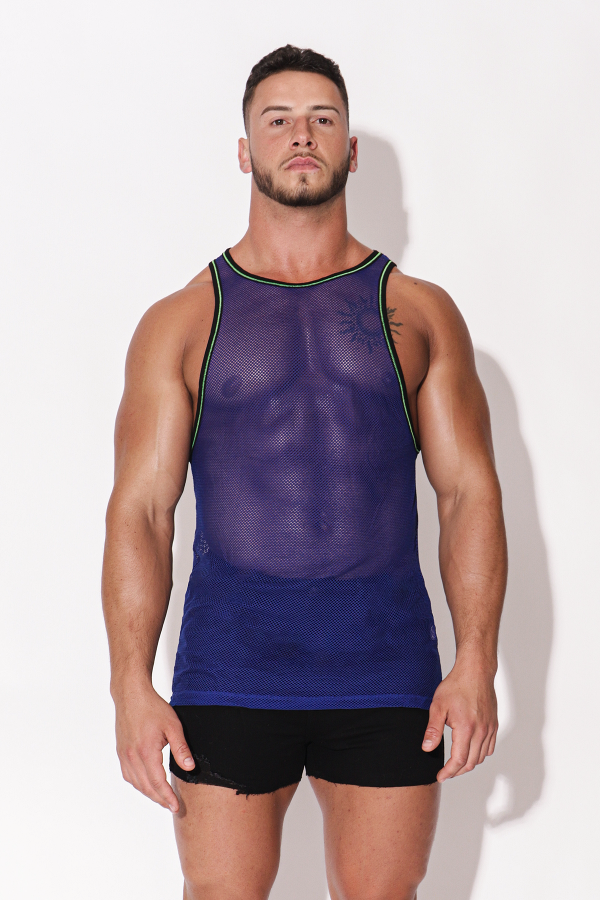 Noticed Mesh Tank Top - Blue - DealByEthan.gay