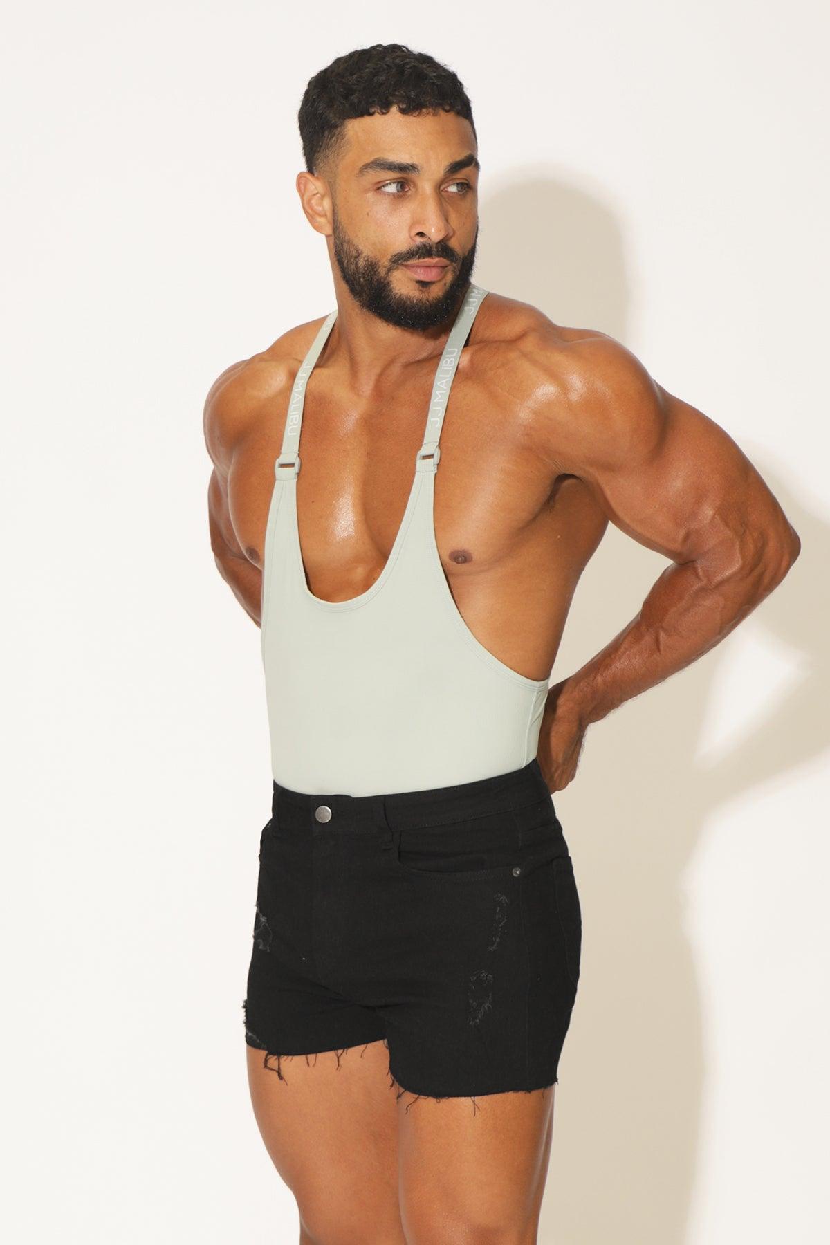 Wrestle Me Bodysuit - Pale Green - DealByEthan.gay