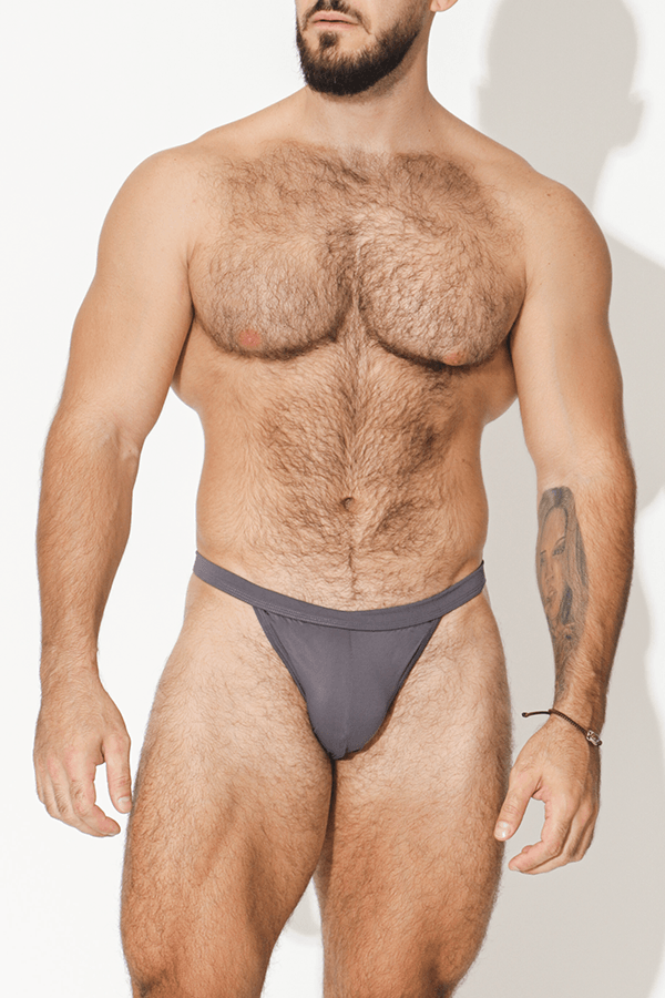 Play Swim Briefs with Rear Mesh Window - Dark Grey - DealByEthan.gay