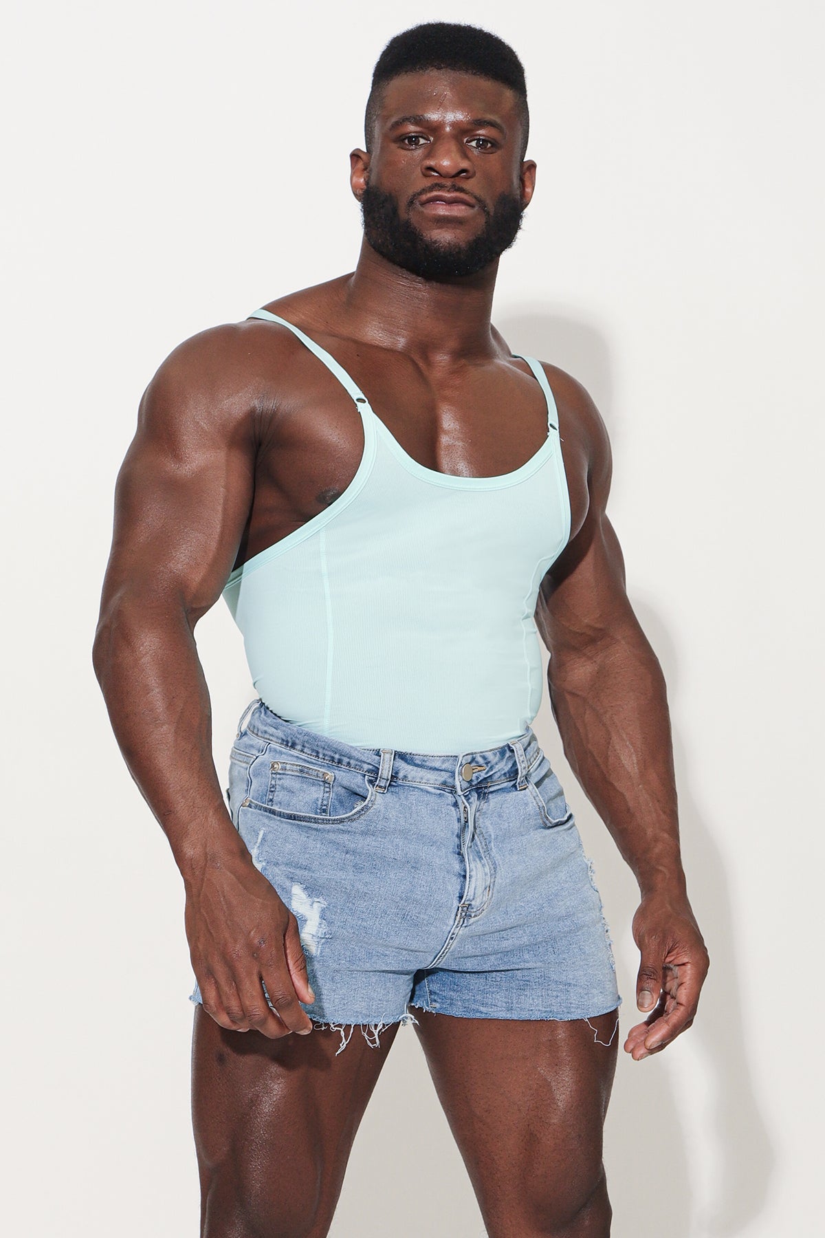 Let Them Know Camisole Bodysuit - Light Blue - DealByEthan.gay