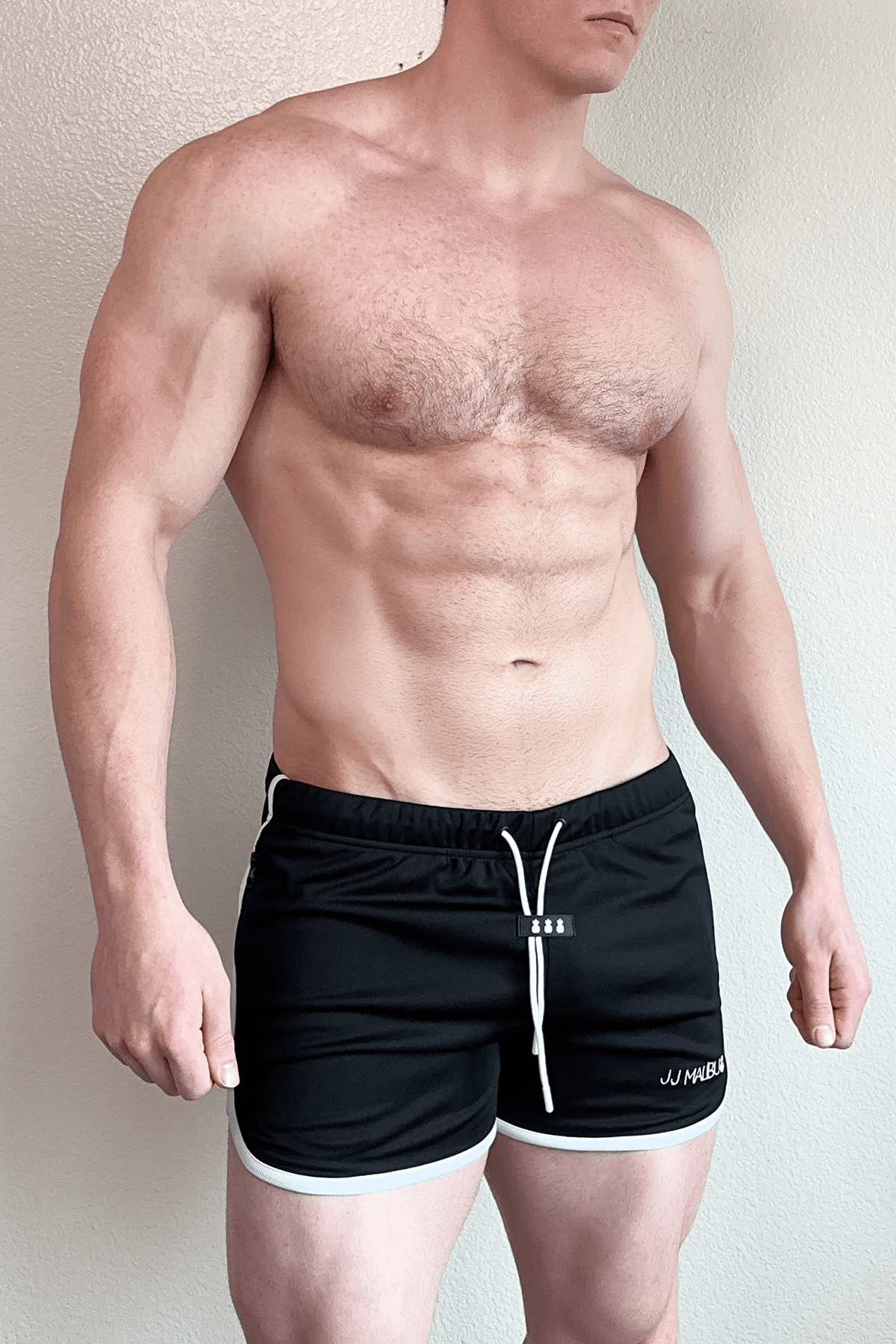 For the Night Drawstring Gym Short Shorts - Black - DealByEthan.gay