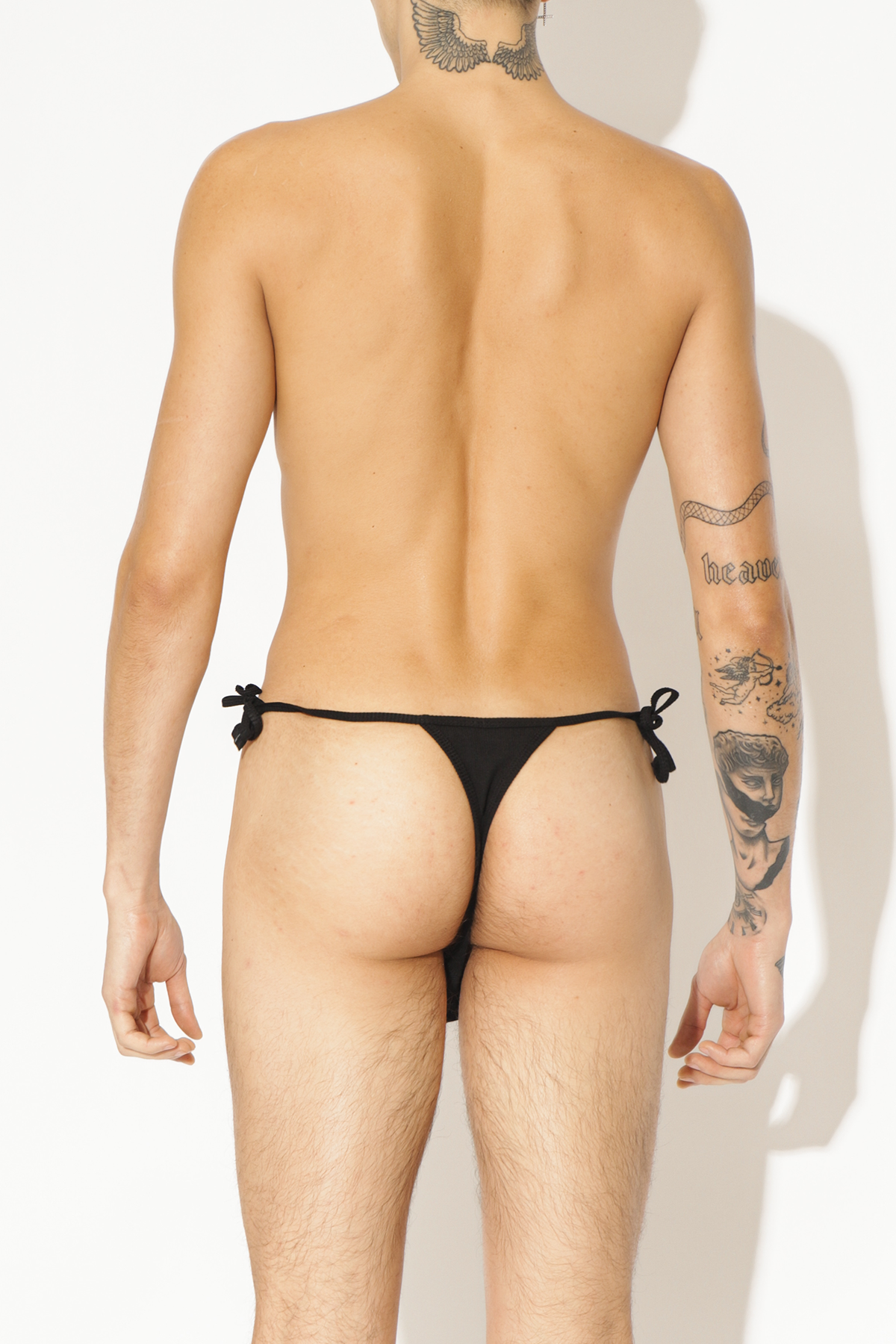 All Tied Up Side Tie Thong - Black - DealByEthan.gay