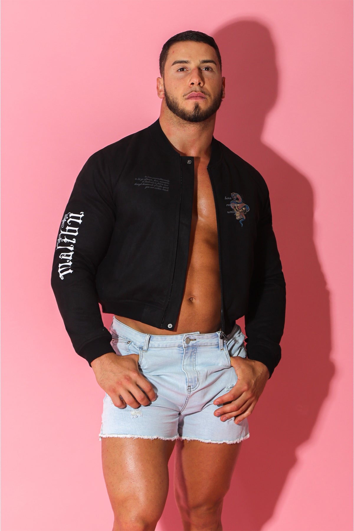 Get Him Back Suede Cropped Zip Jacket - Black - DealByEthan.gay