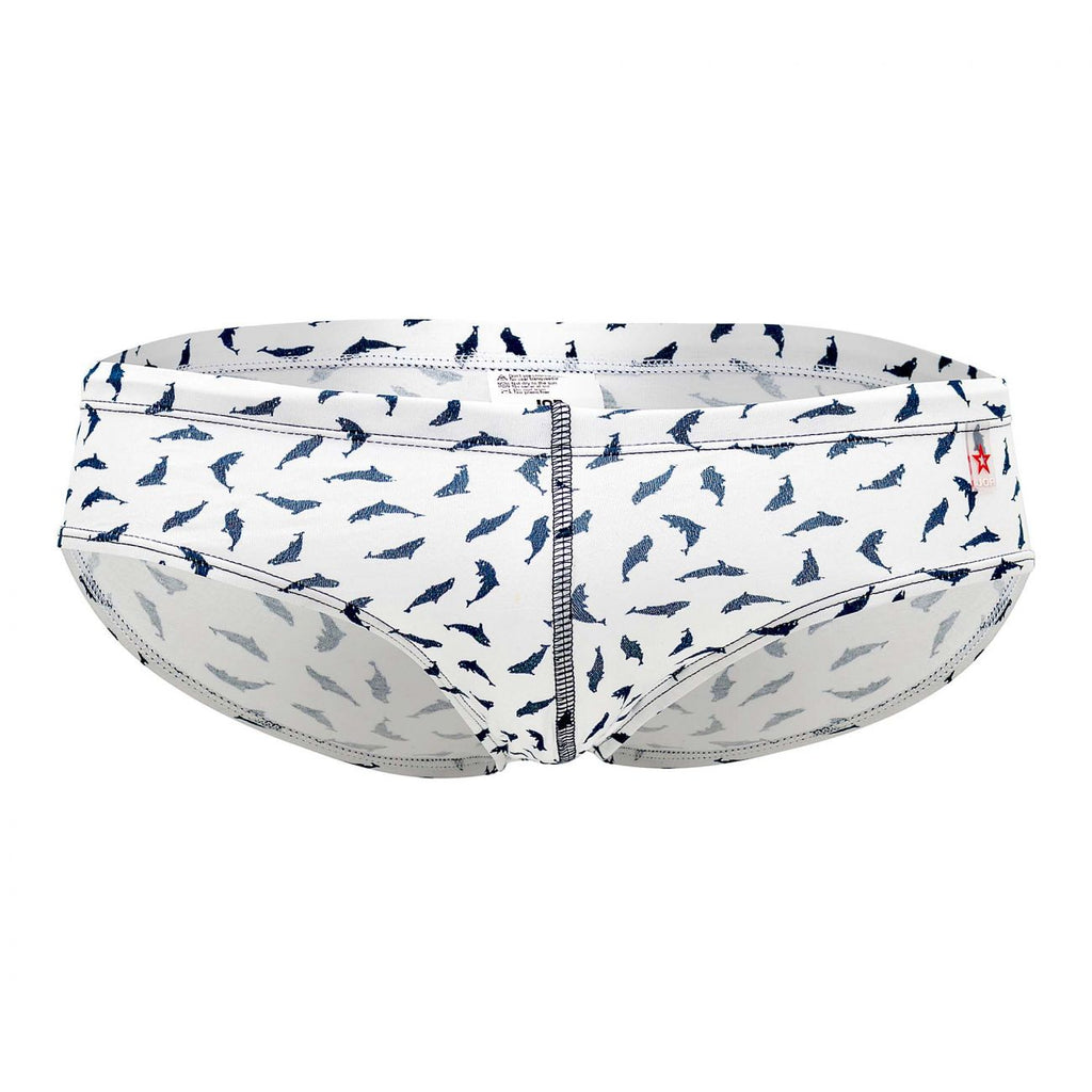 JOR 1006 Whales Briefs Color White - DealByEthan.gay loves JOR