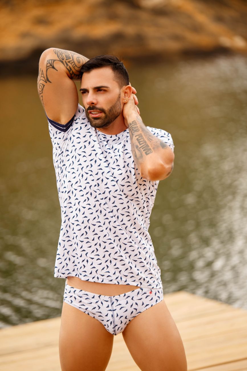 JOR 1006 Whales Briefs Color White - DealByEthan.gay loves JOR