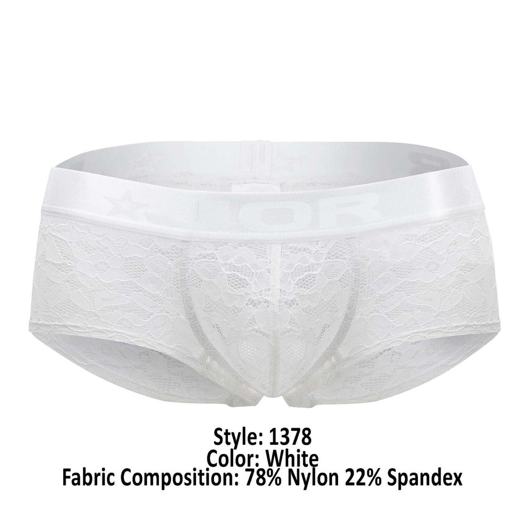 JOR 1378 Romance Lace Trunks Color White - DealByEthan.gay loves JOR