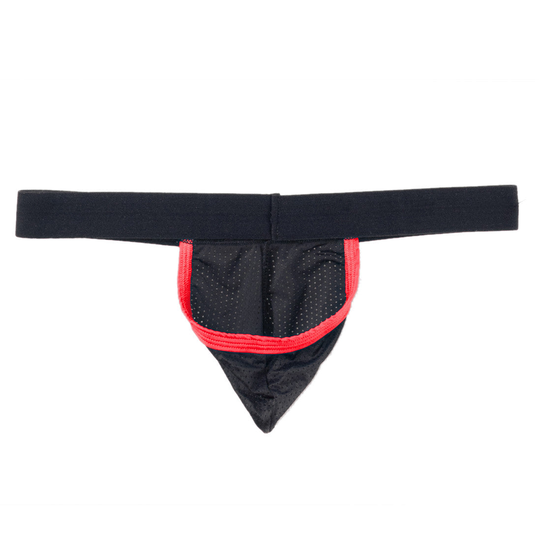 WildmanT Raw Strapless Mesh Jock with Red Contrast Trim - DealByEthan.gay