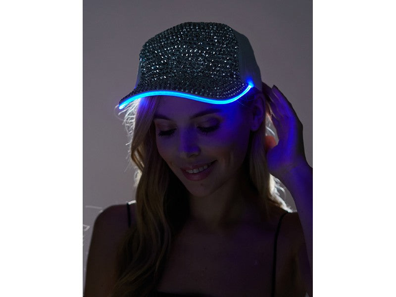 RHINESTONE LIGHT UP CAP - DealByEthan.gay
