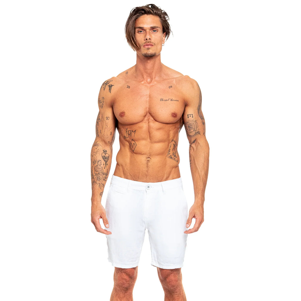 LINEN SLIM FIT SHORT - DealByEthan.gay loves Eight-X