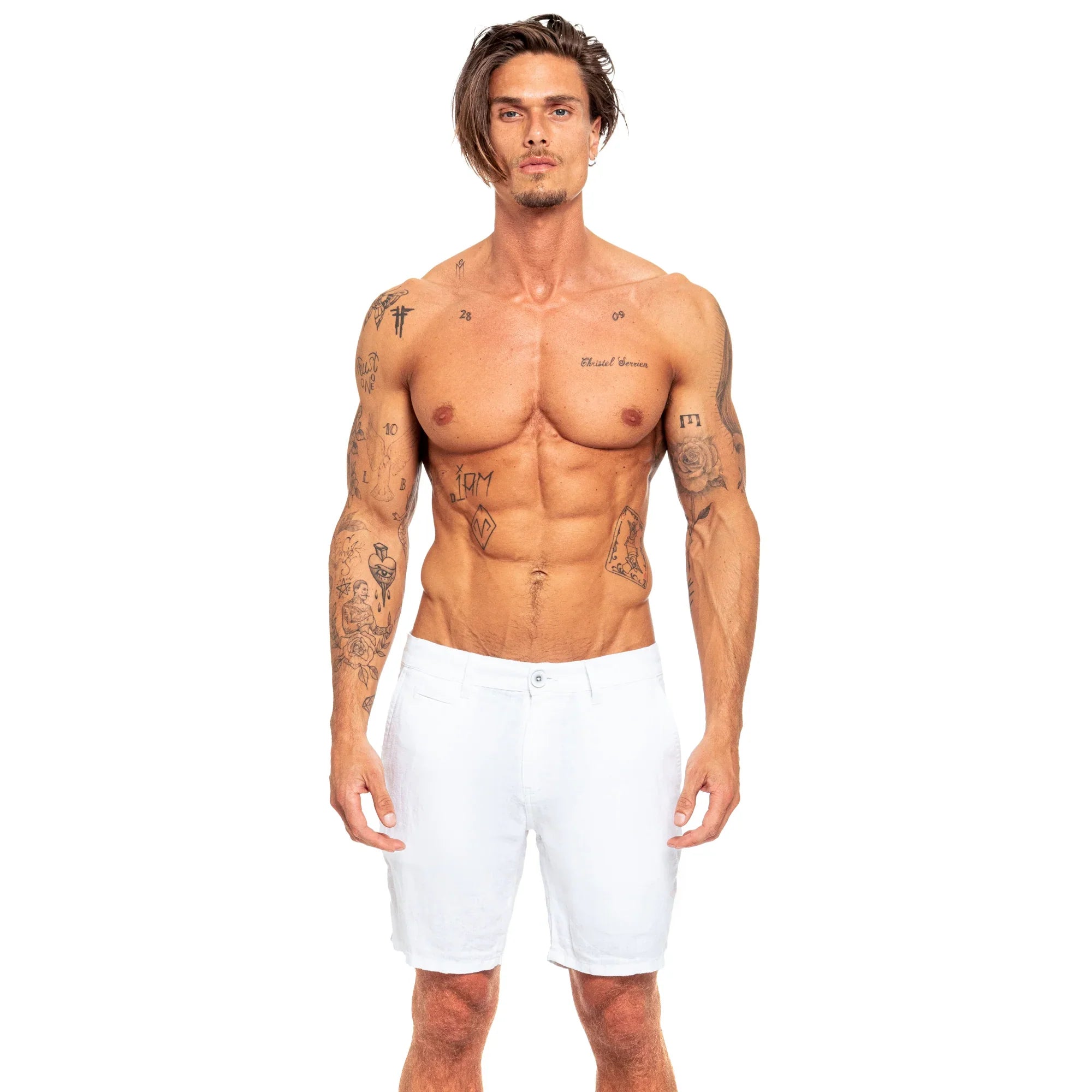 LINEN SLIM FIT SHORT - DealByEthan.gay loves Eight-X