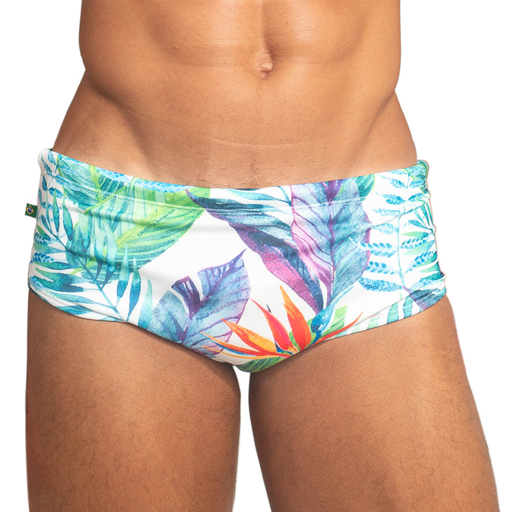 Paraíso Floral Print Herren Designer Bademode - Herren Schwimmen Sunga