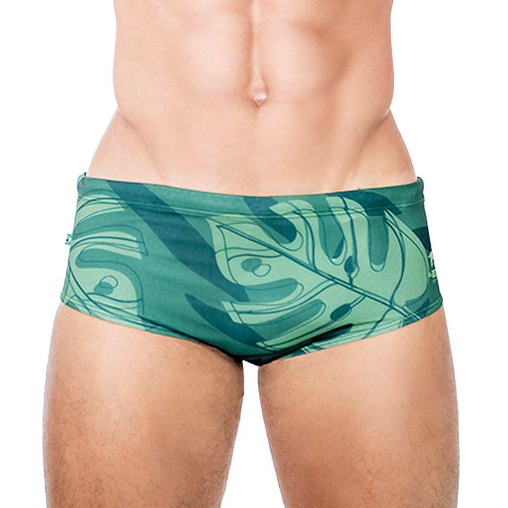 Green Jungle Sunga  - Men's Designer Swimwear