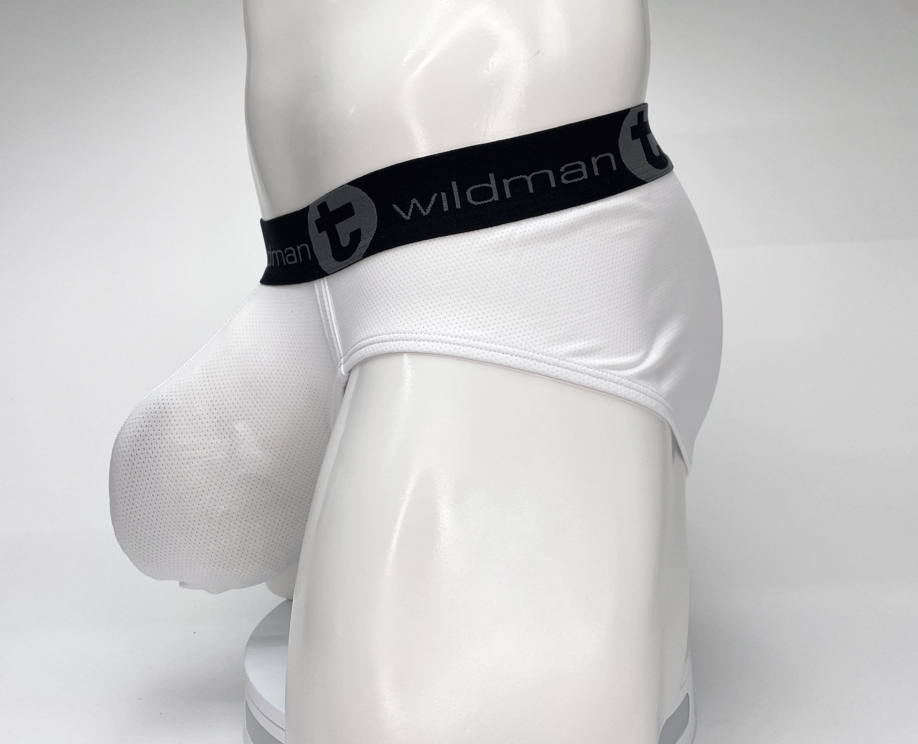 WildmanT Mesh Monster Cock Brief White - DealByEthan.gay