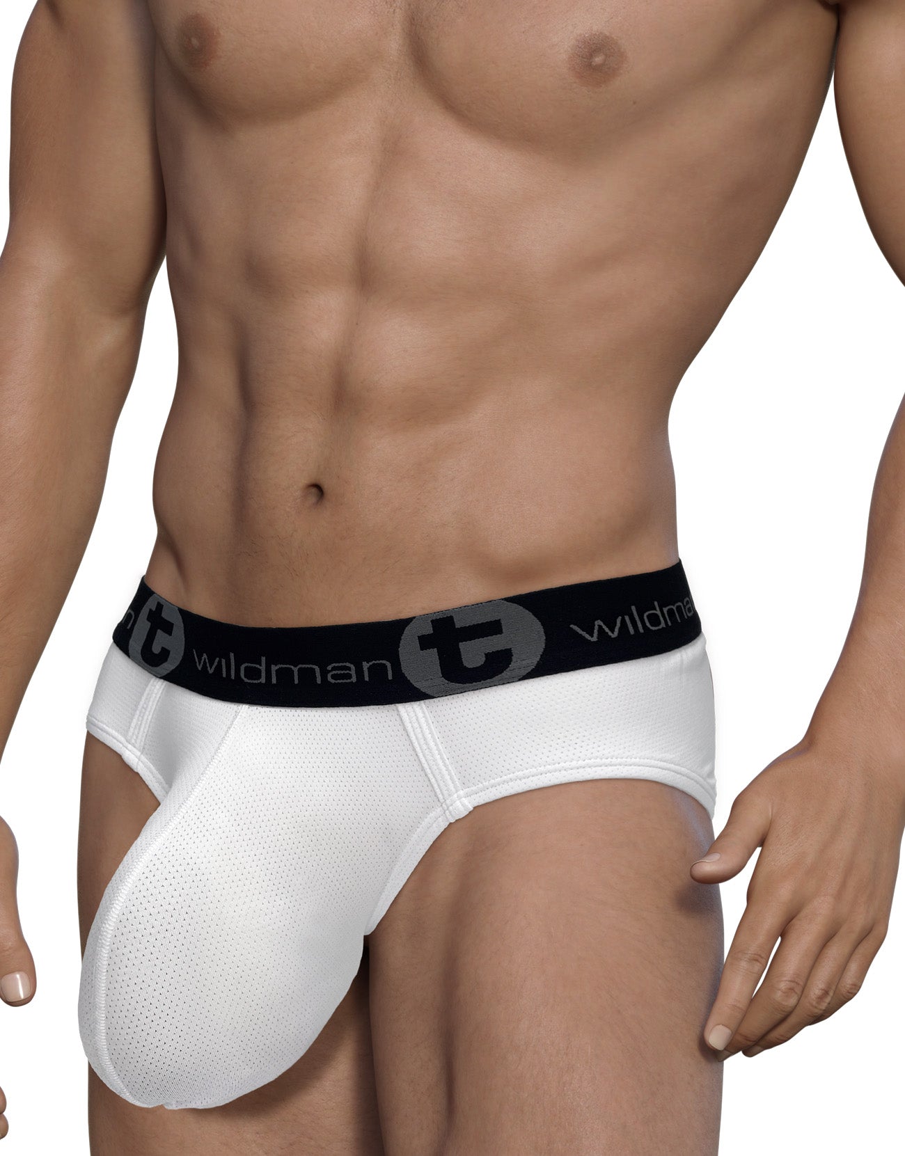 WildmanT Mesh Monster Cock Brief White - DealByEthan.gay
