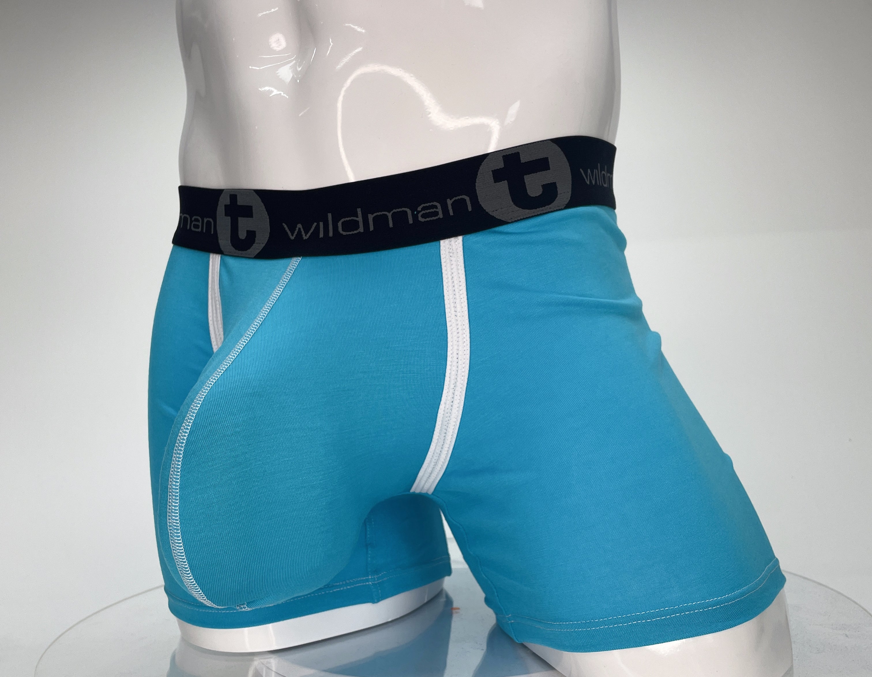 WildmanT Modal Monster Cock 5" Inseam Boxer Brief Baby Blue - DealByEthan.gay