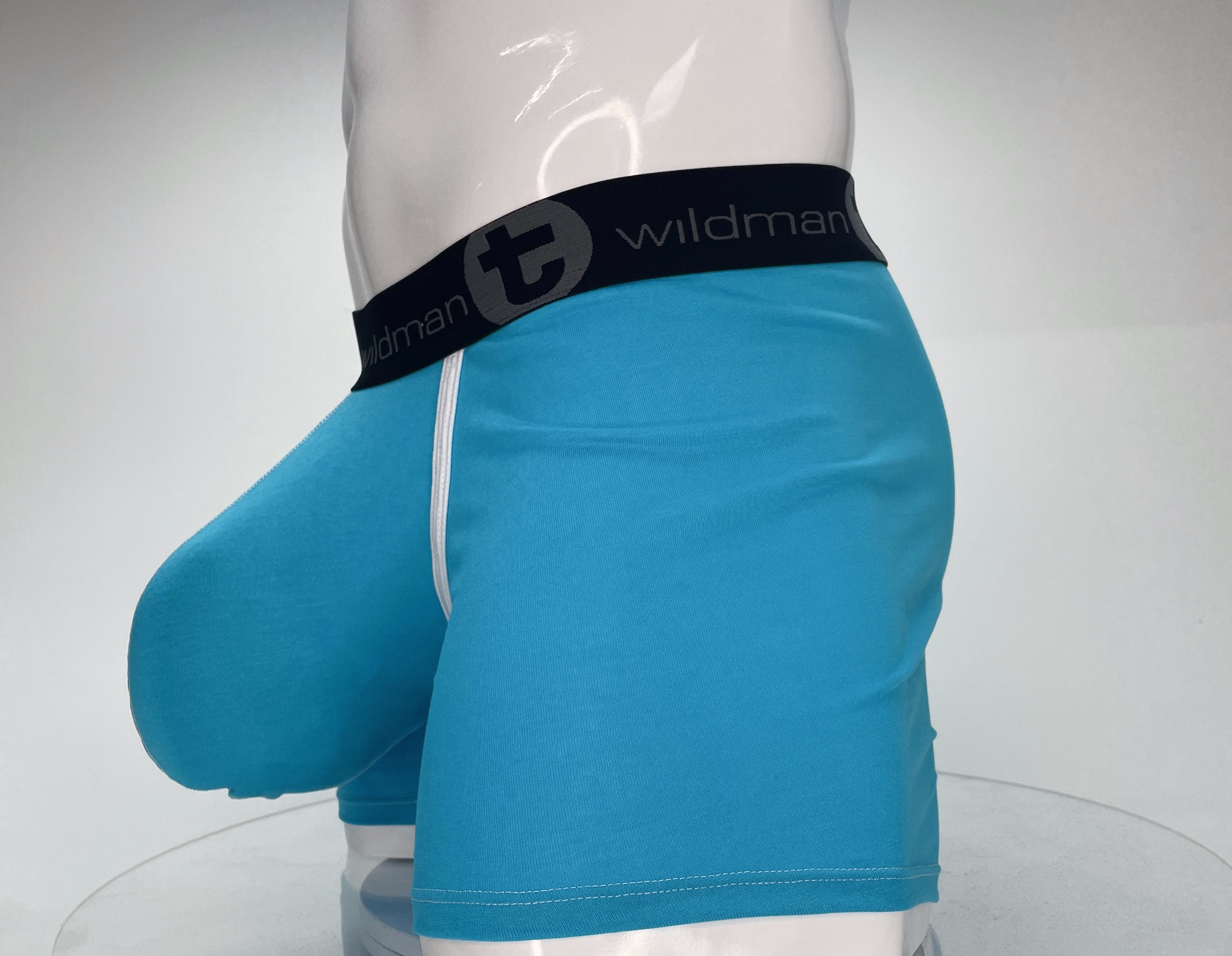 WildmanT Modal Monster Cock 5" Inseam Boxer Brief Baby Blue - DealByEthan.gay